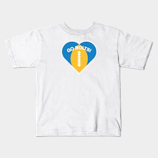 Heart Shaped Los Angeles Chargers Kids T-Shirt